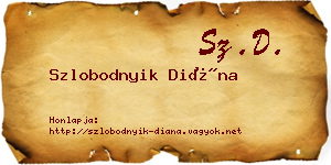 Szlobodnyik Diána névjegykártya